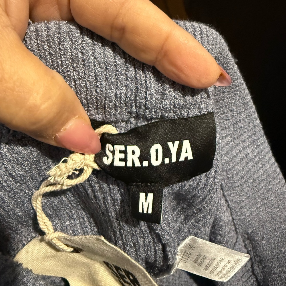 SER.O.YA Heathered Blue Knit Top